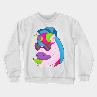 Unicorn Sunglasses Cap Crewneck Sweatshirt